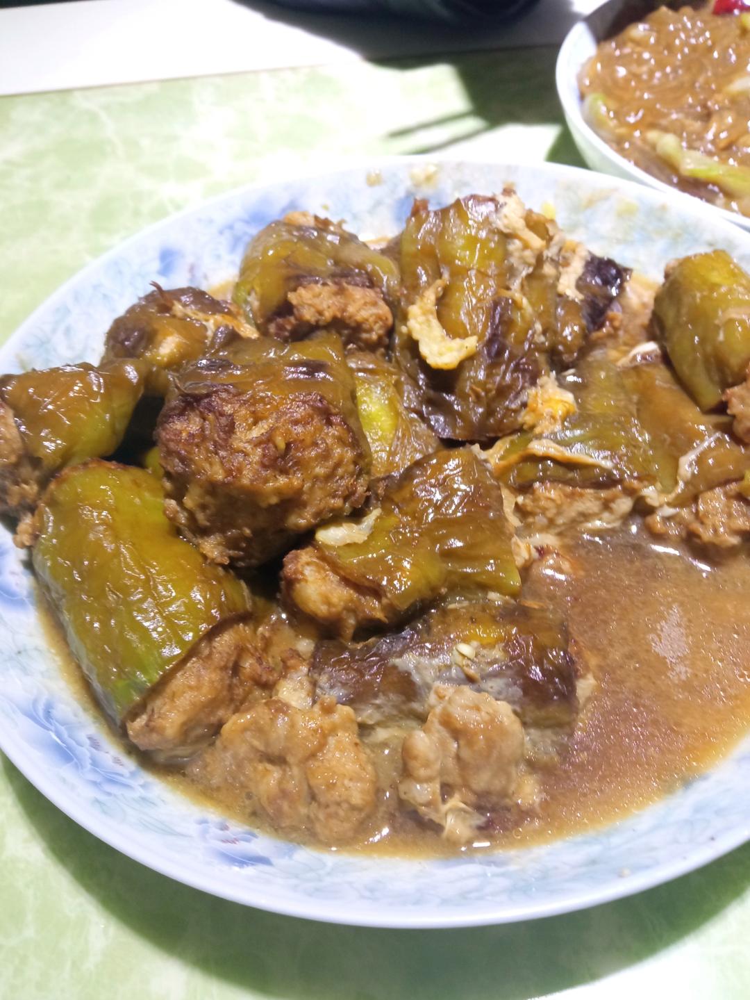新手都🉑下饭家常菜3⃣:        肉酿虎皮青椒