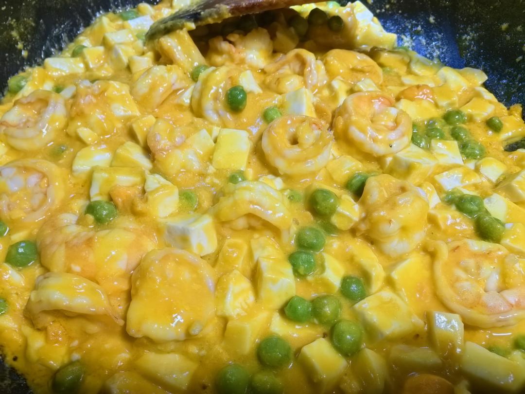 金沙豆腐虾仁/咸蛋黄豆腐虾仁