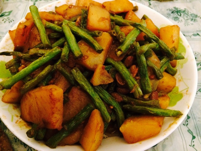 土豆炖豆角