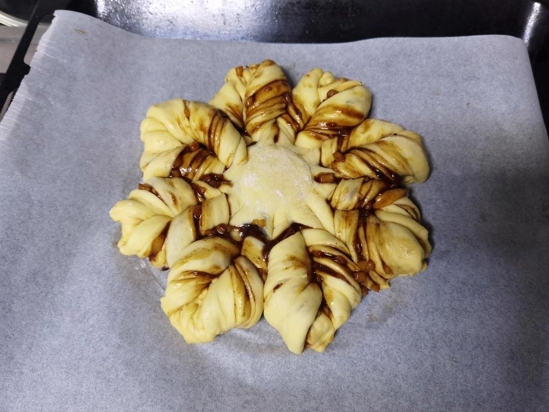 一次发酵就非常好吃的肉桂红糖苹果馅雪花面包