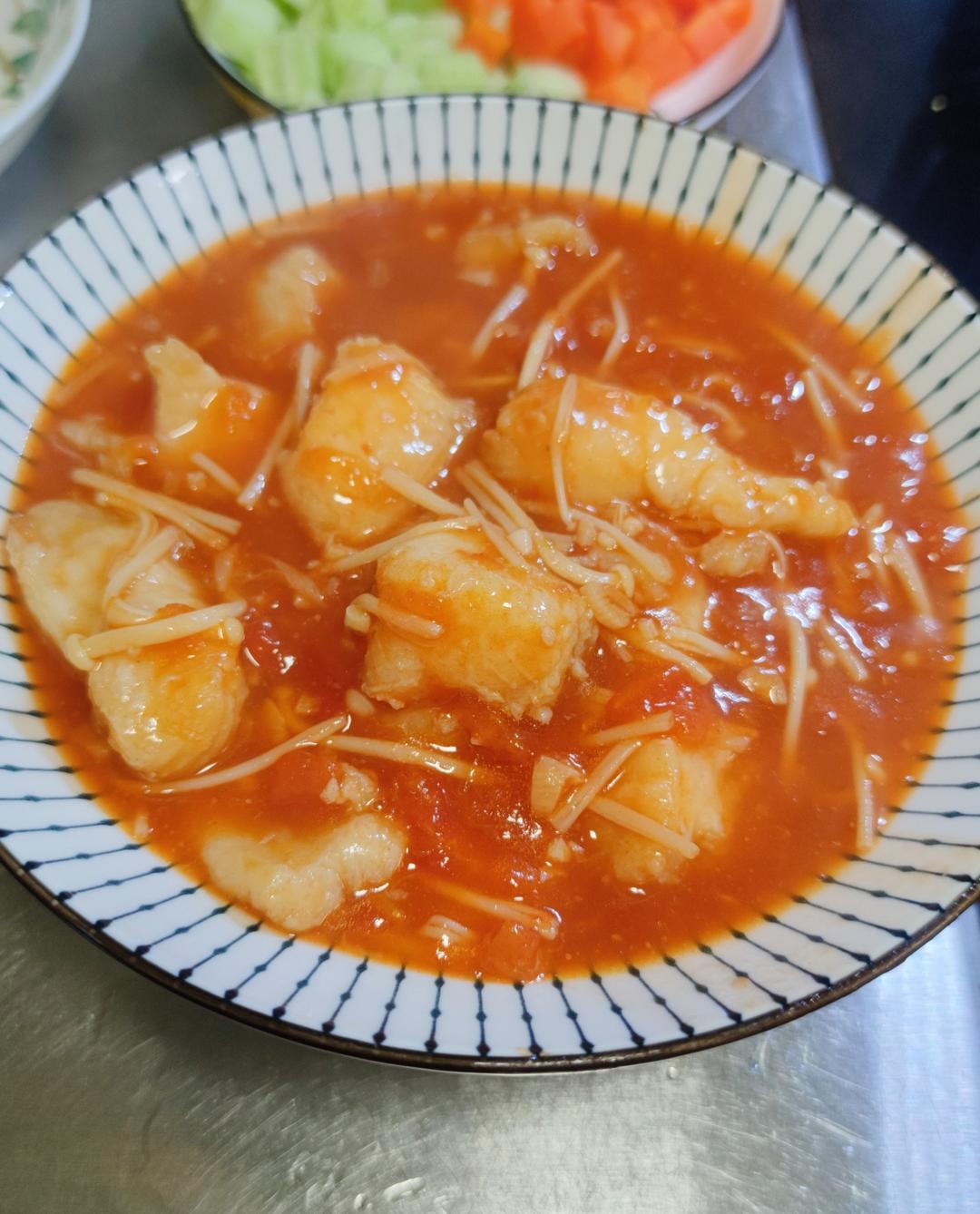 酸爽开胃，番茄巴沙鱼