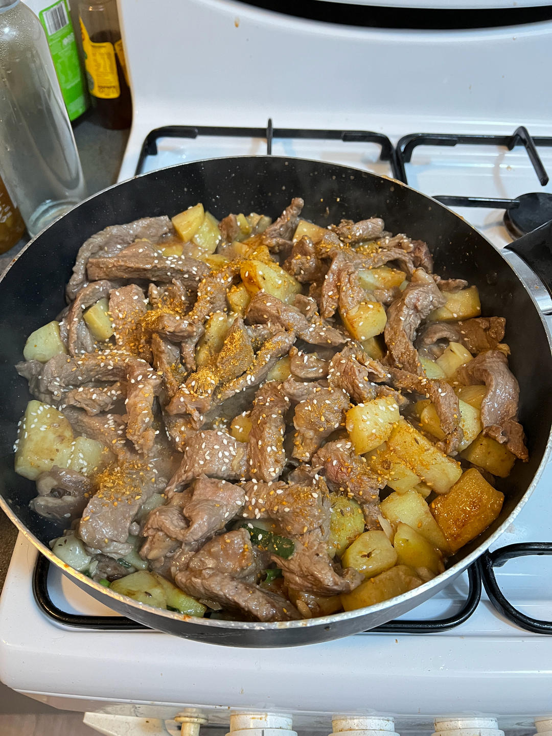 香辣孜然土豆牛肉粒，这么做巨巨巨好吃！！