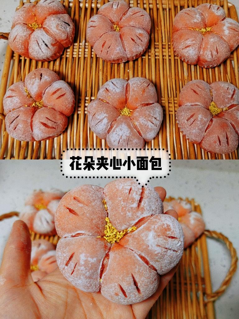 一次发酵 花朵夹心面包 超拉丝