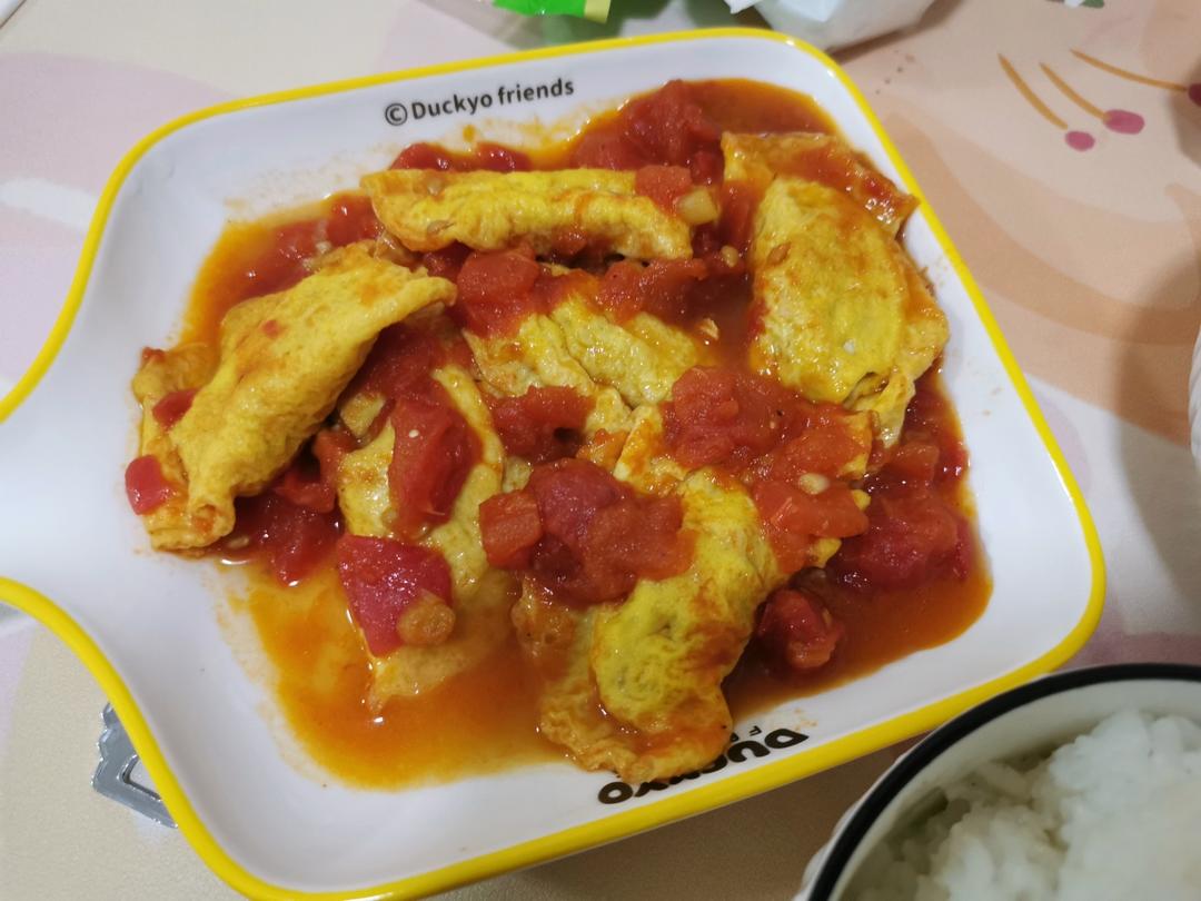快手懒人菜の西红柿蛋饺