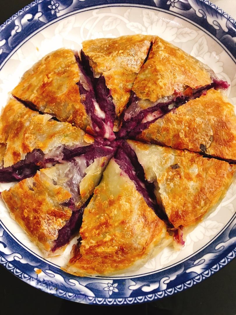 奶香芝士紫薯饼