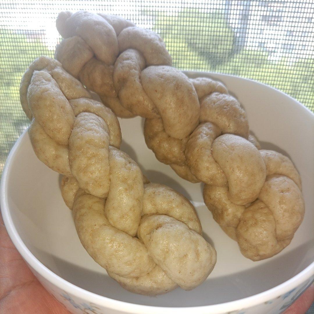 砂糖麻花面包（两股辫子）