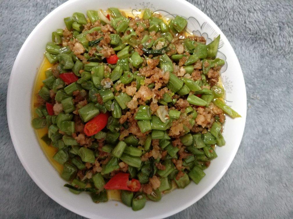肉沫豆角下饭菜
