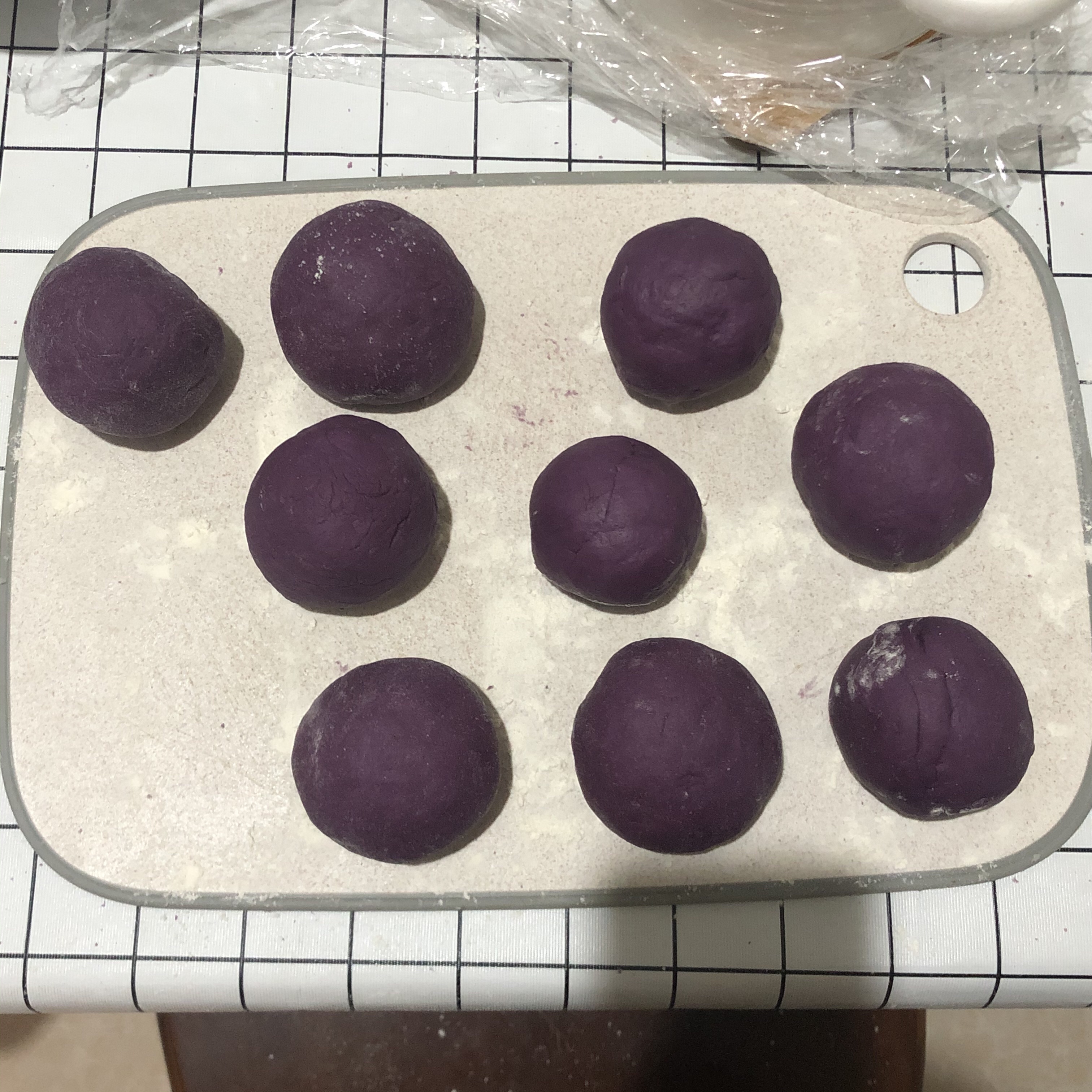 ✨奶香紫薯奶黄包🥯的做法 步骤6