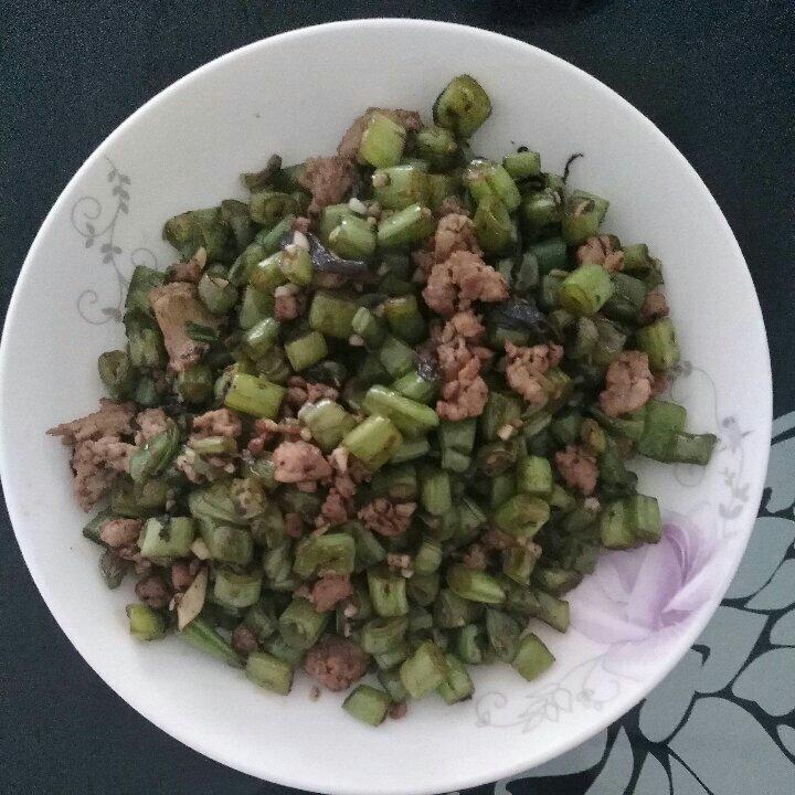 干煸榄菜肉末豆角