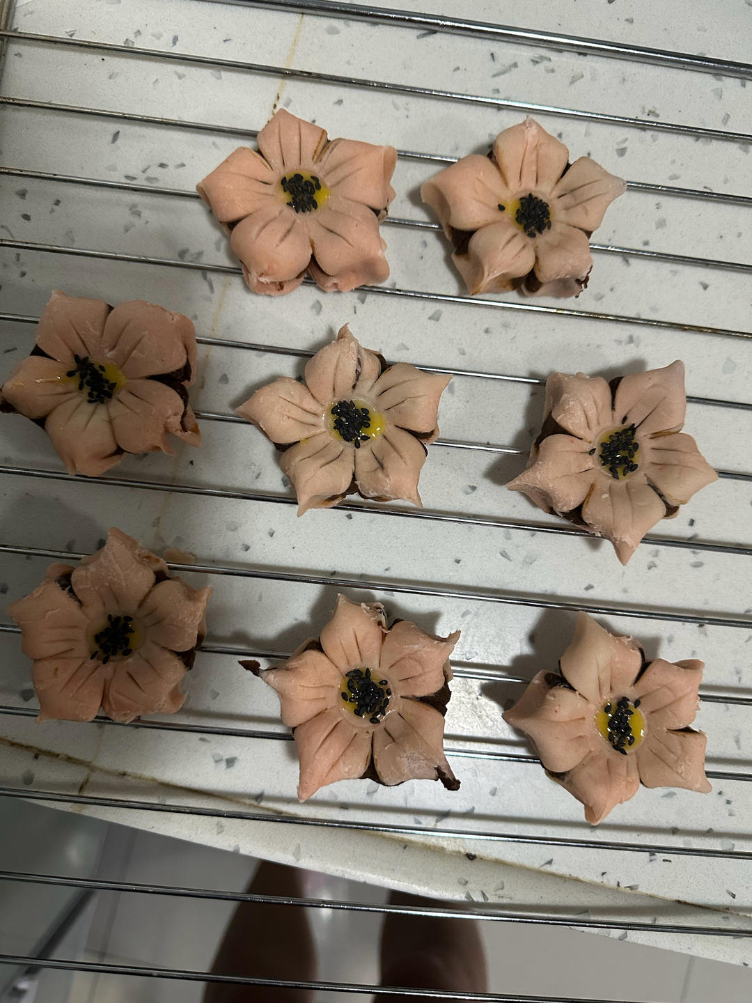 浪漫唯美樱花酥～～豆沙馅