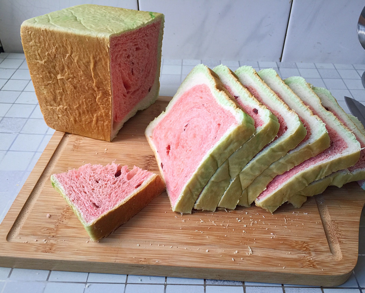 西瓜吐司(中种北海道吐司)