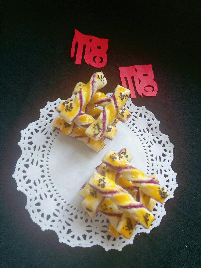 紫薯扭扭酥（简易无油皮版）