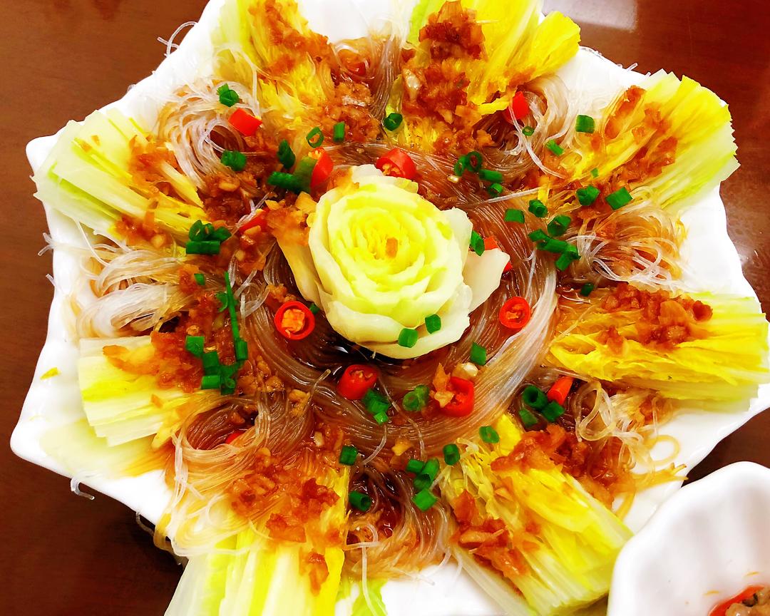 粉丝蒸娃娃菜(花开富贵)的做法