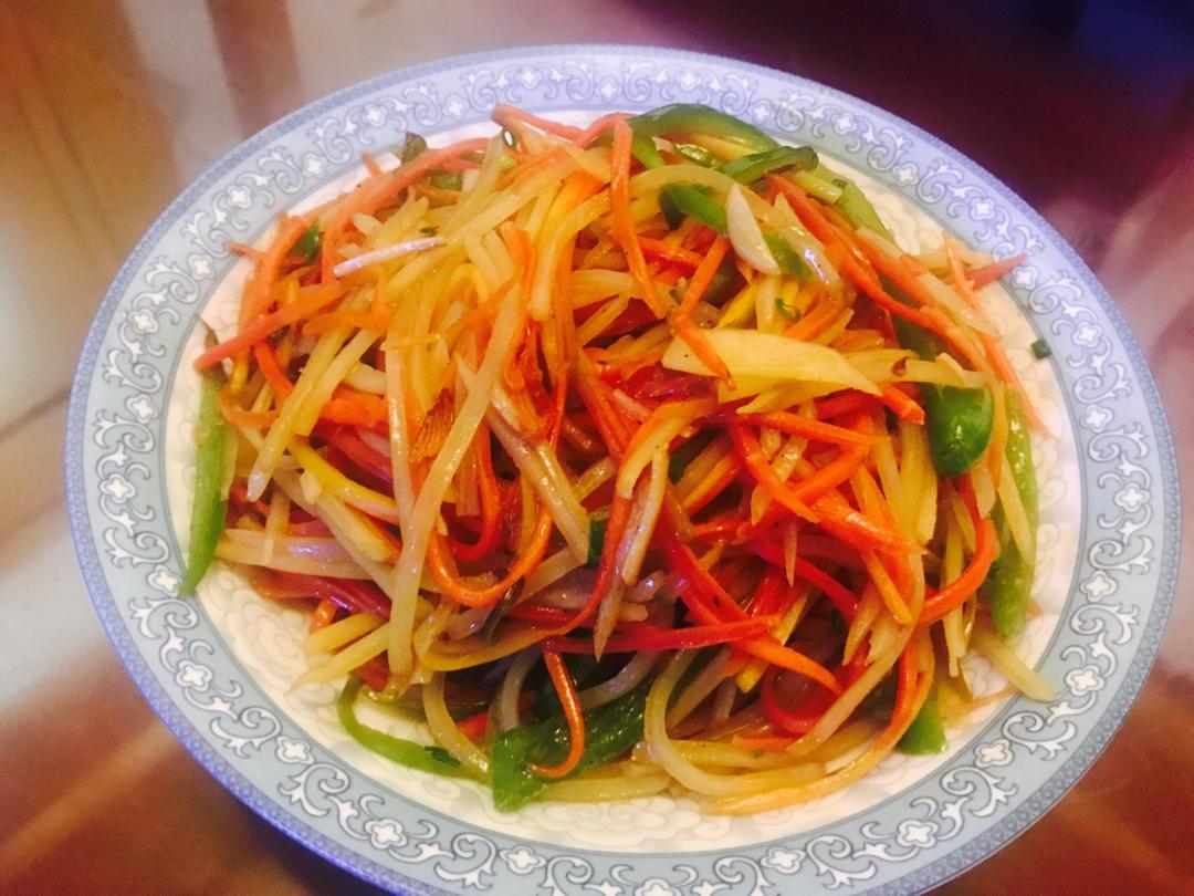 炒胡萝卜土豆丝