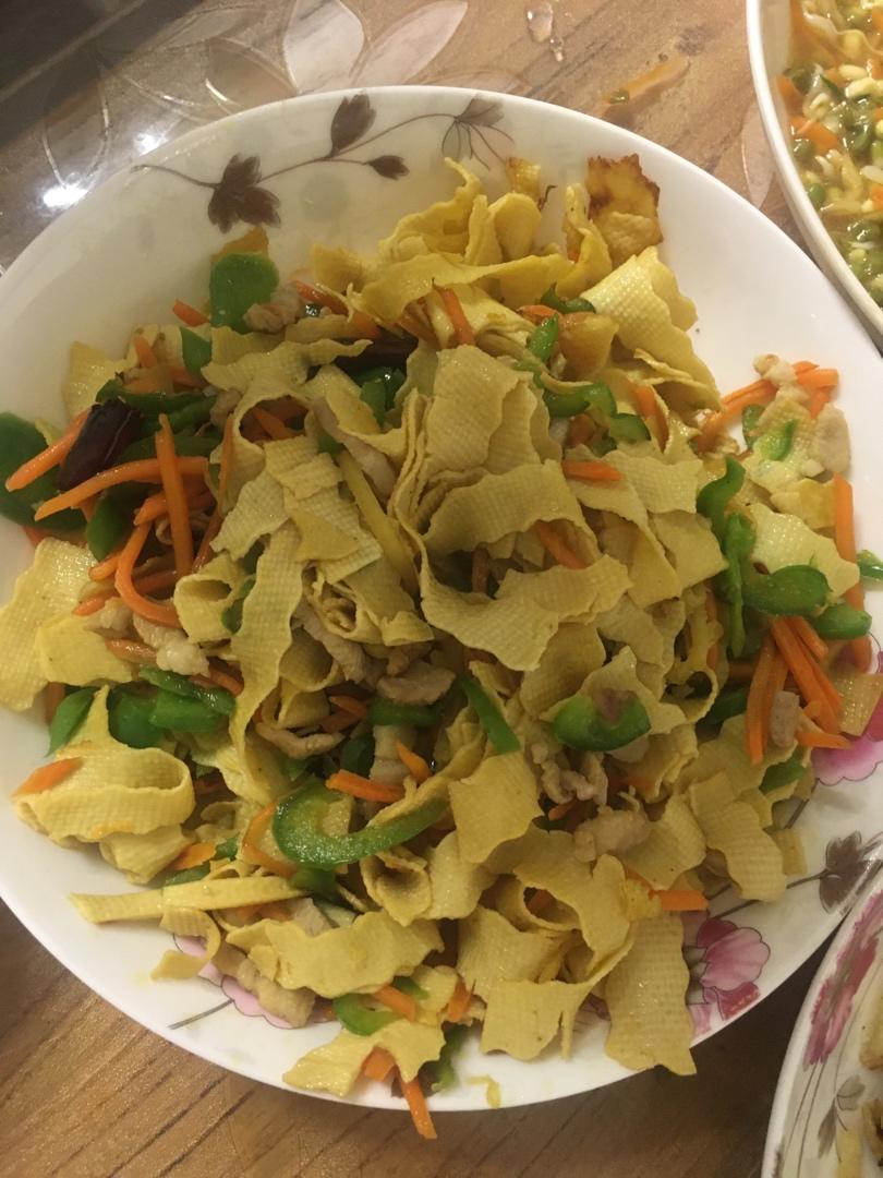 清炒豆腐皮