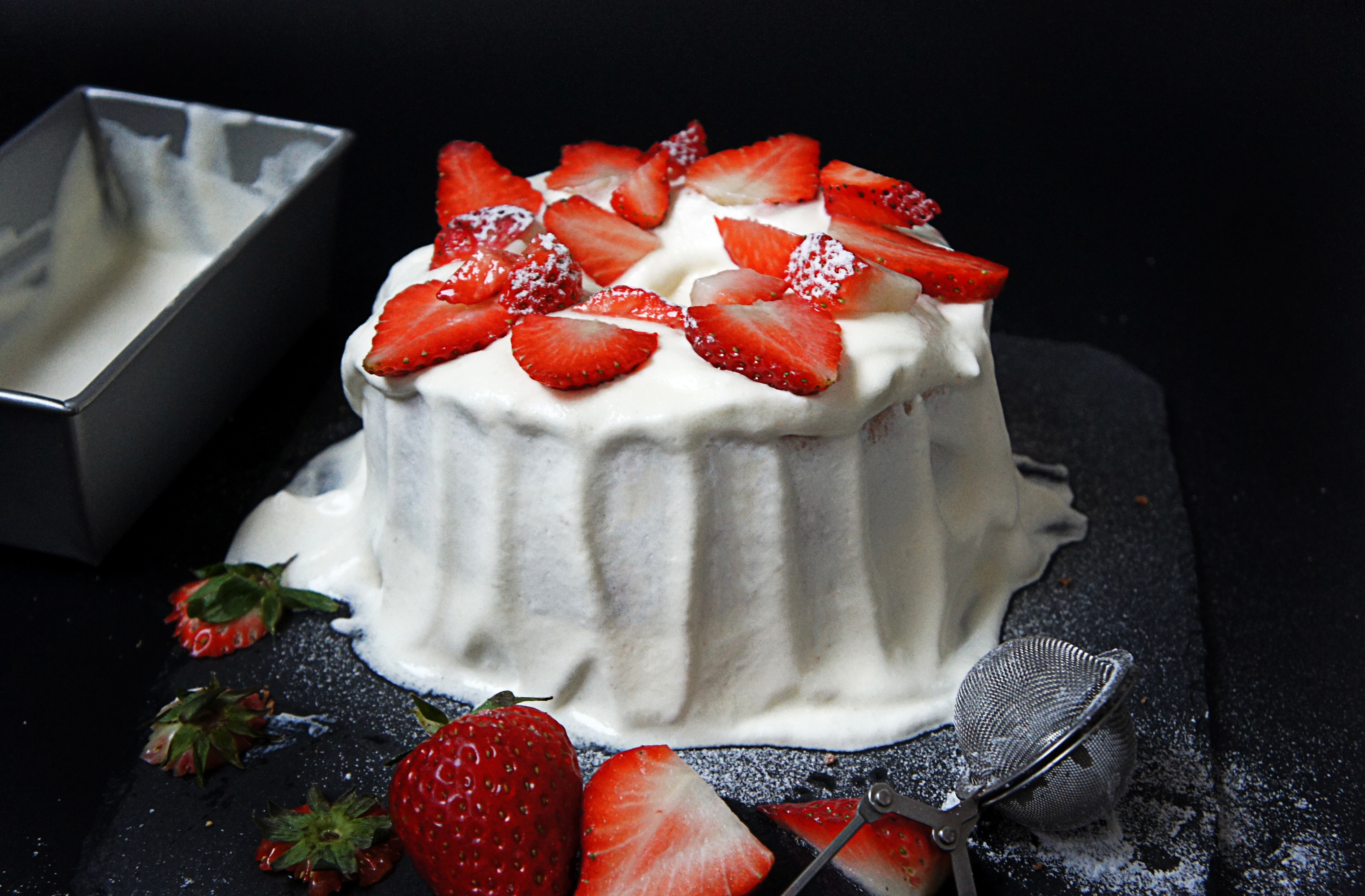 6寸草莓奶油戚风蛋糕