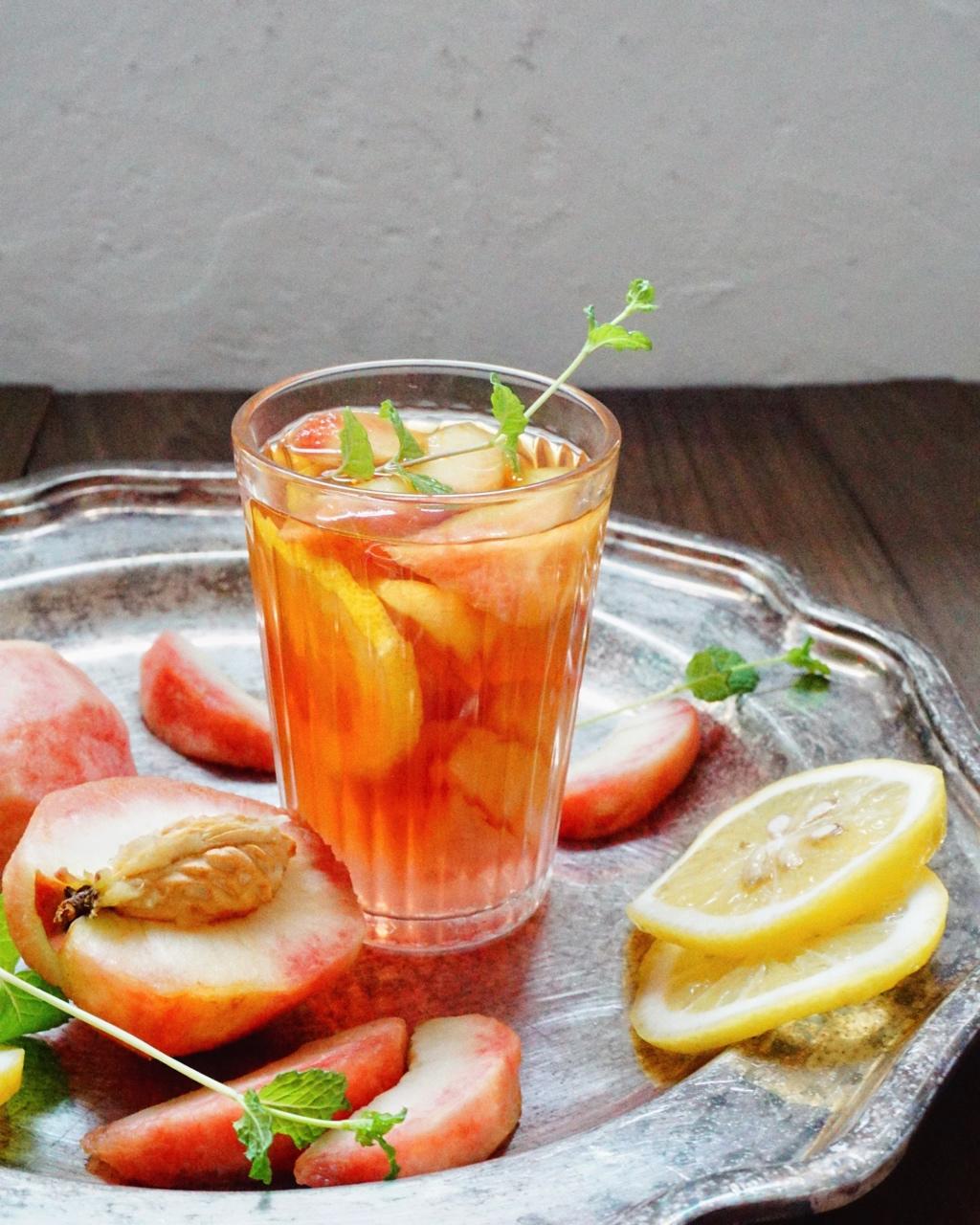 初霁做的夏日冰爽蜜桃冰茶