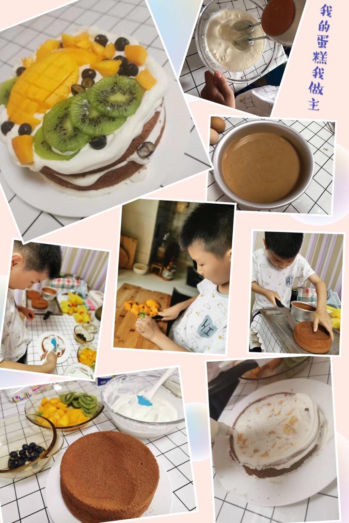 可可戚风水果裸蛋糕