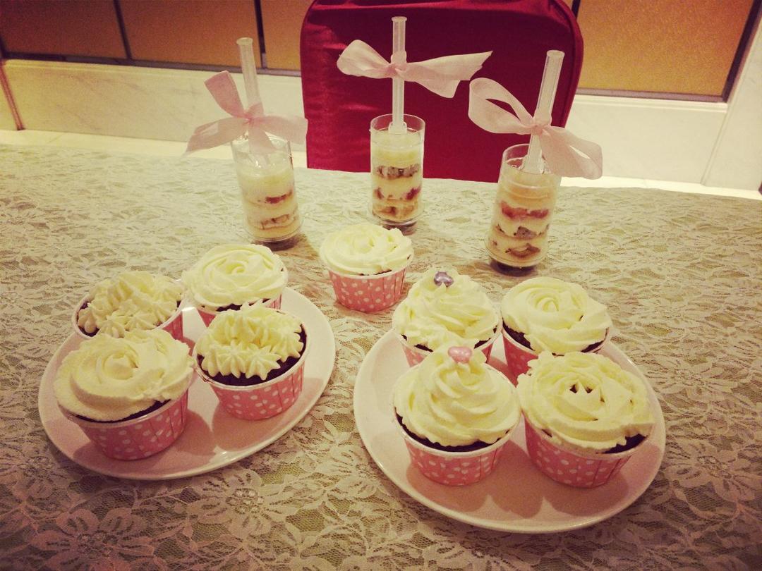 古典巧克力cupcake配马斯卡彭奶油霜