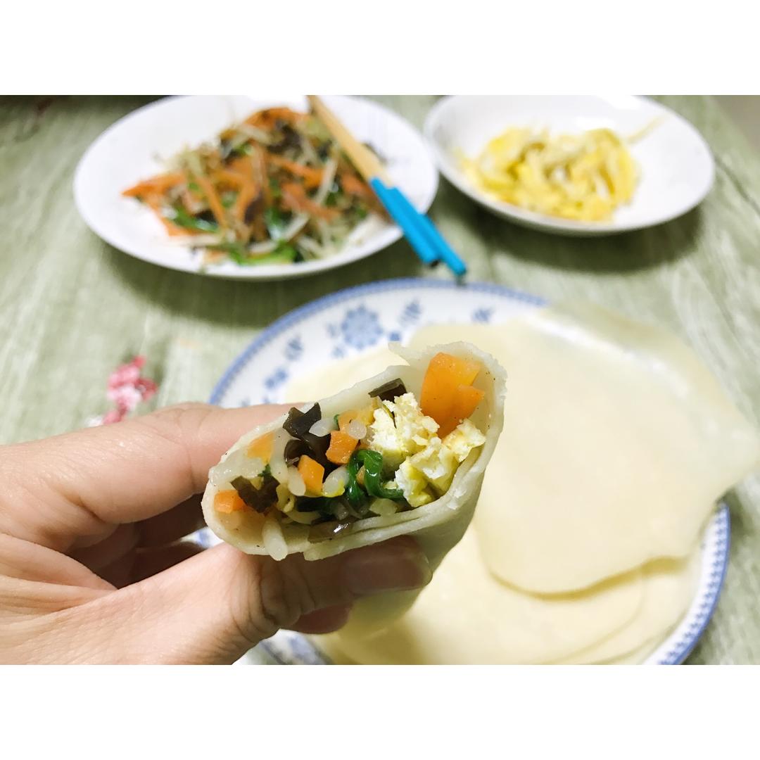 五彩素春饼