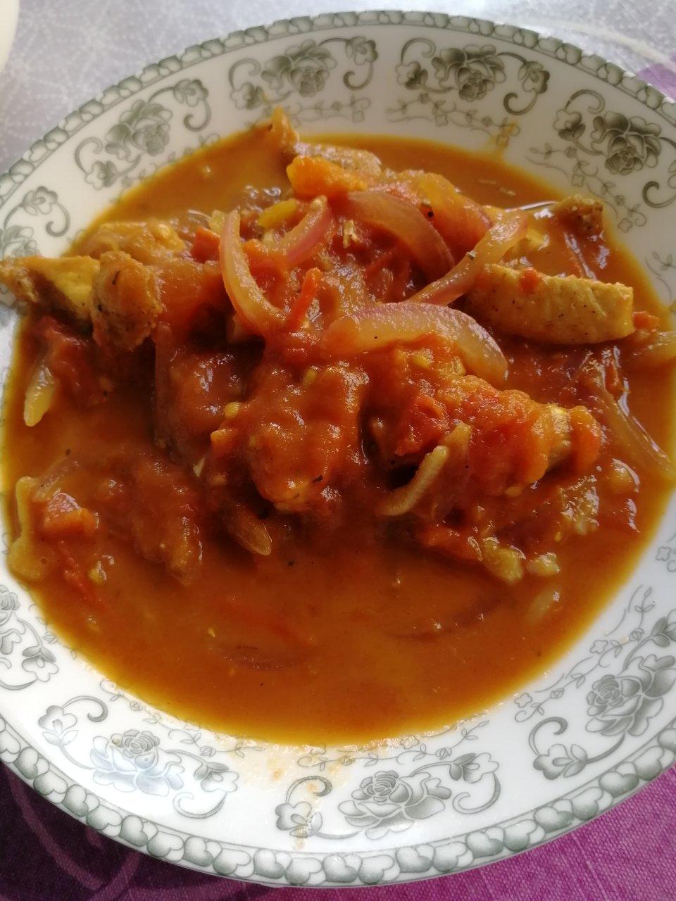 番茄炖鸡胸丨健康·三餐