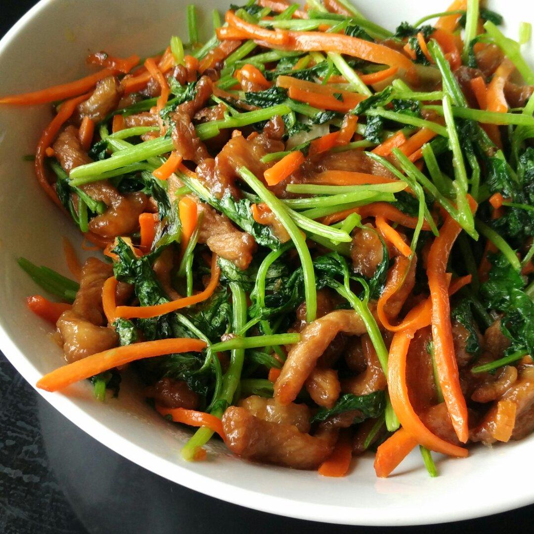 香菜炒肉丝