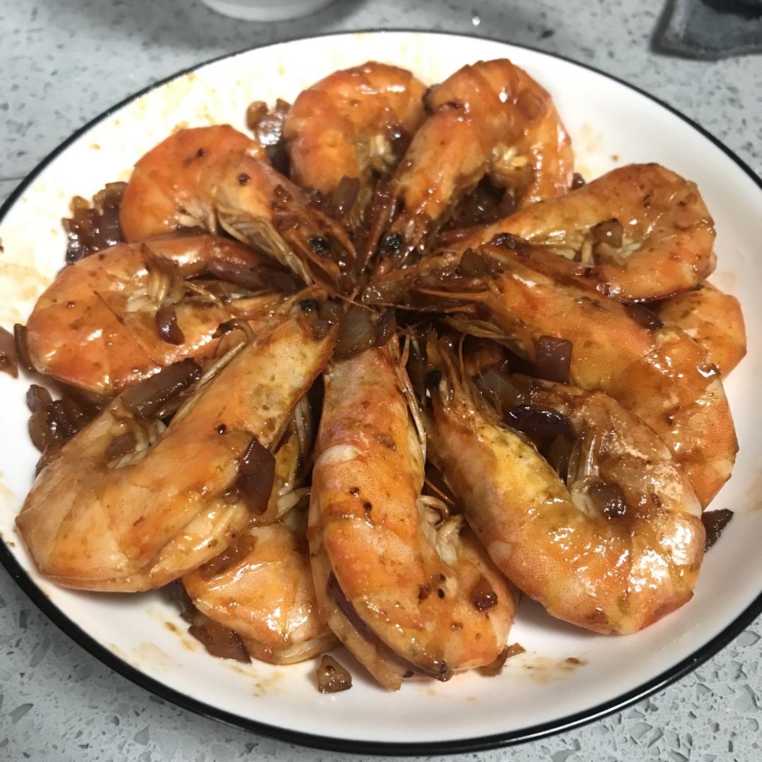 香煎黑虎虾，好吃到没朋友