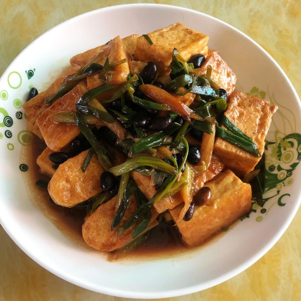 葱烧豆腐