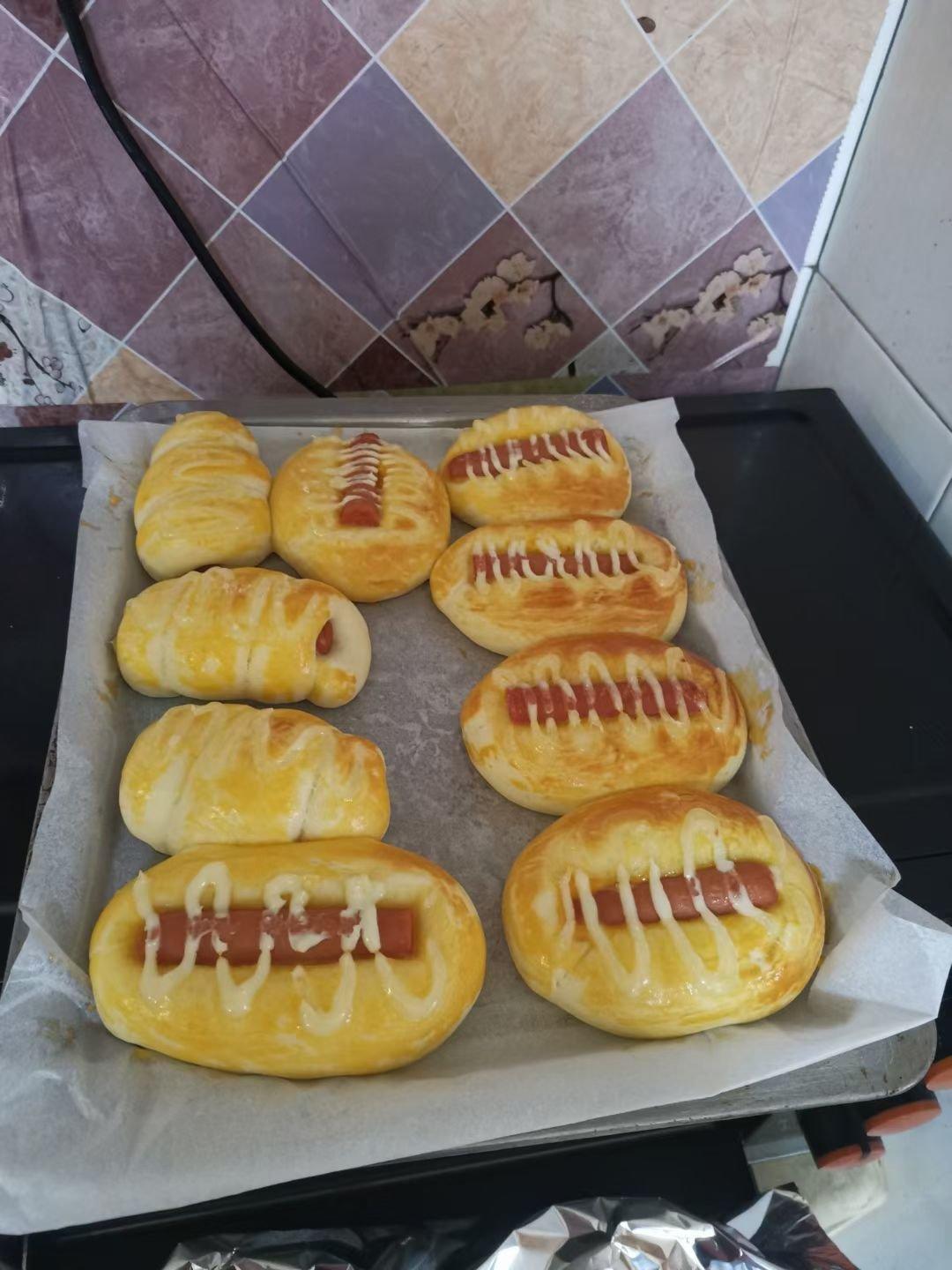 香葱火腿肉松面包
