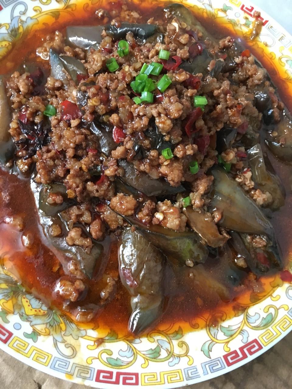红烧肉沫茄子