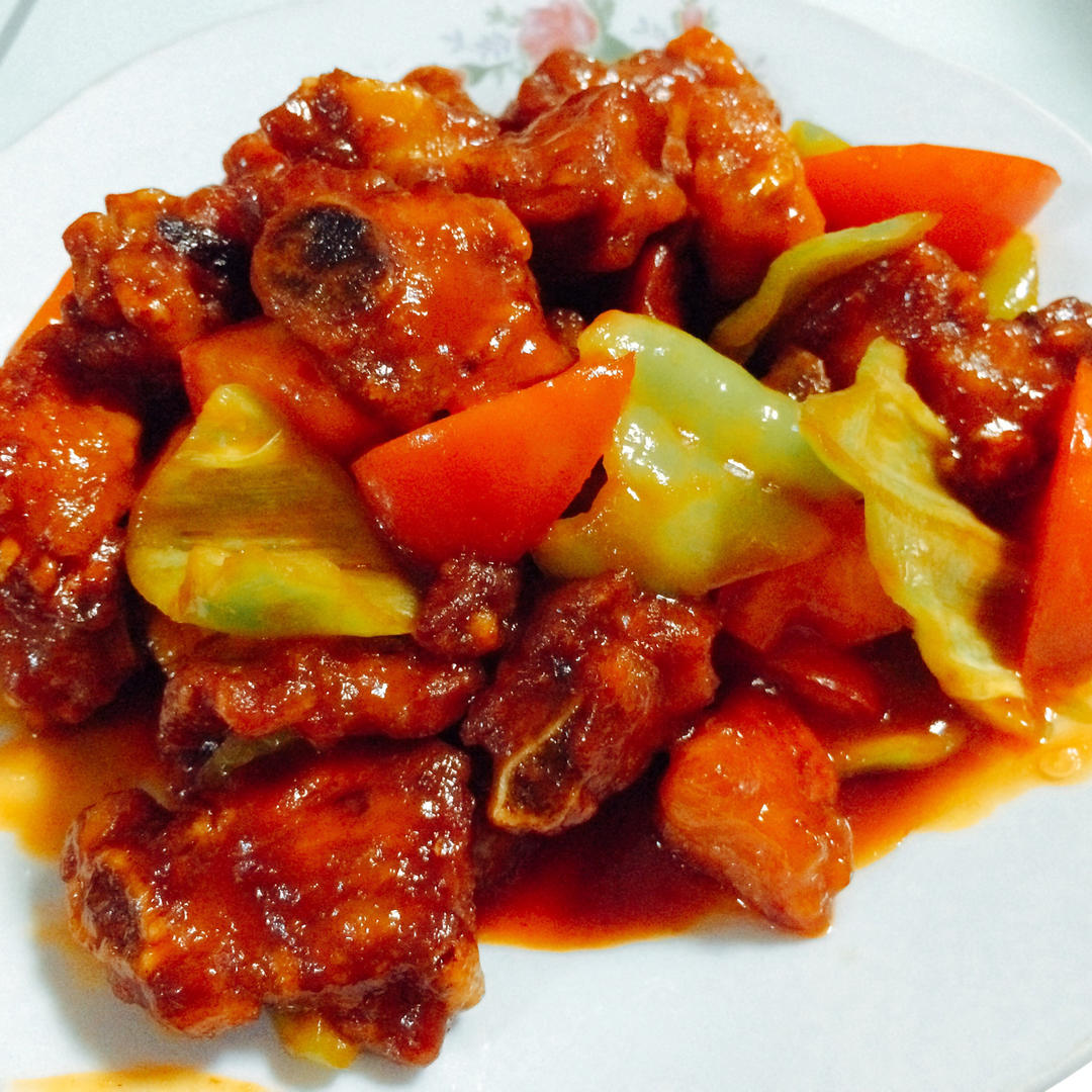 小扣肉想去浪迹天涯做的酸甜排骨