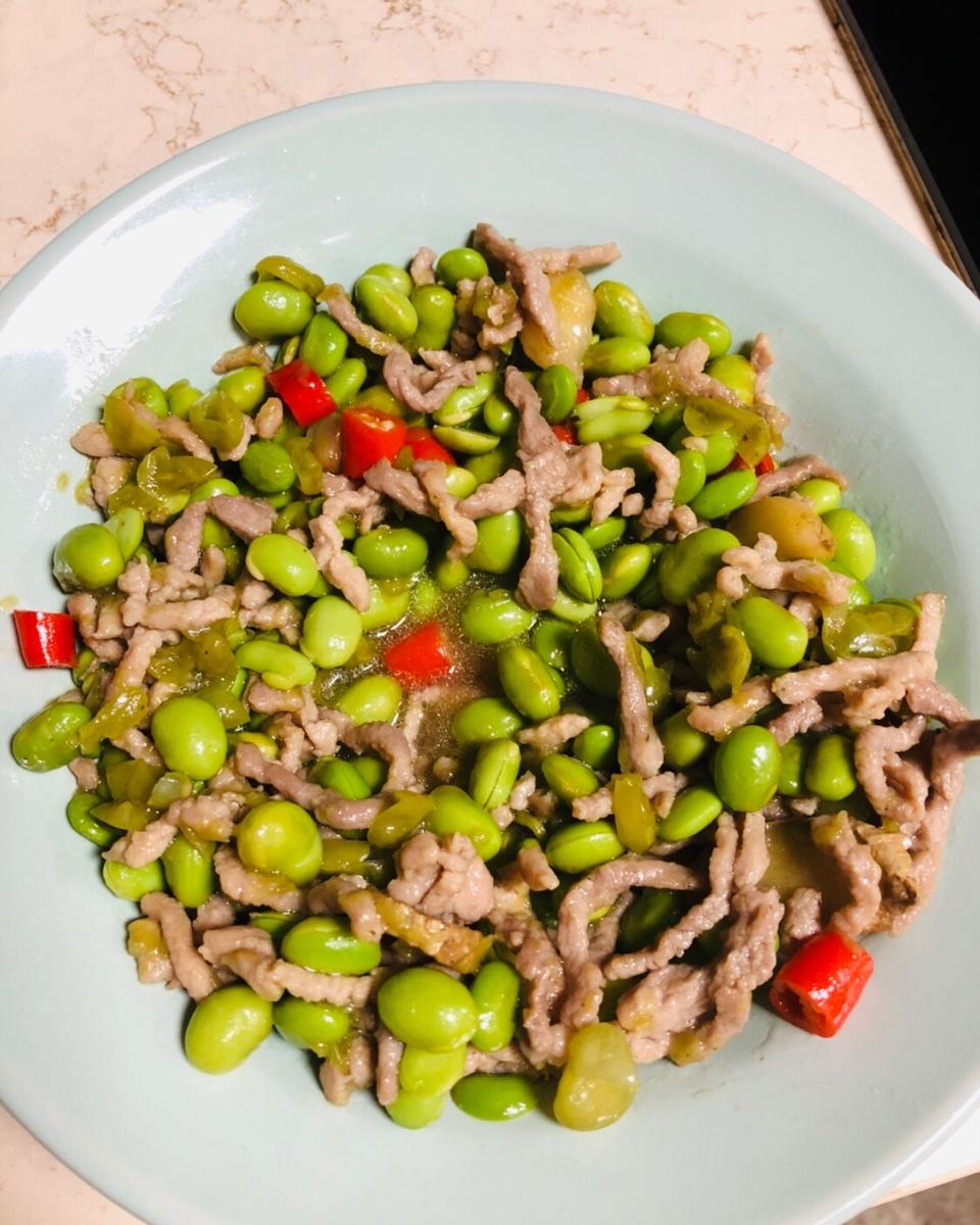毛豆炒肉