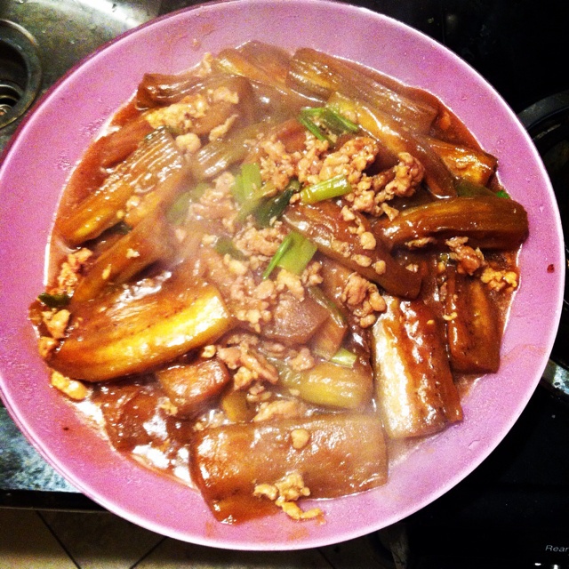 酱爆肉末茄子