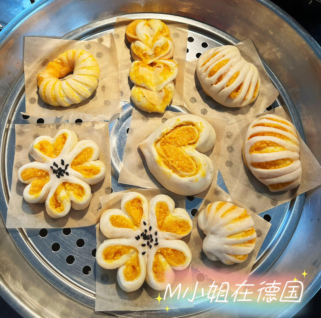 超软不粘牙的一次发面花式包子/馒头（含手法）