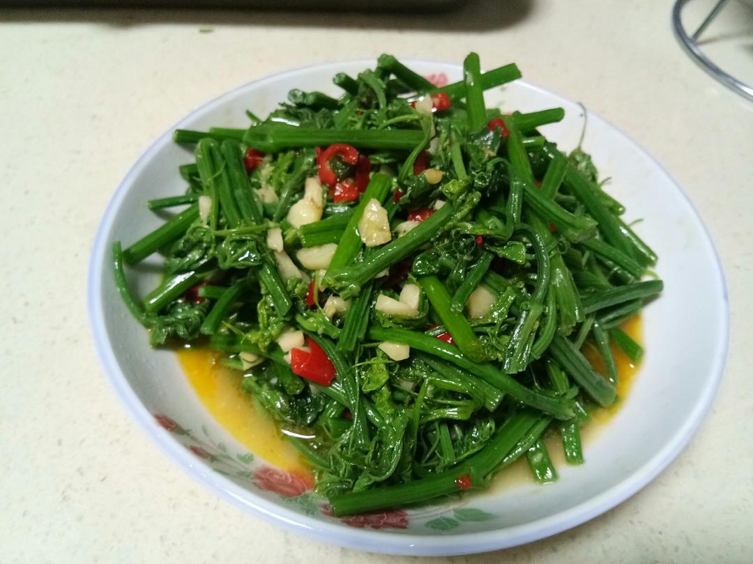 果然路做的清炒龙须菜