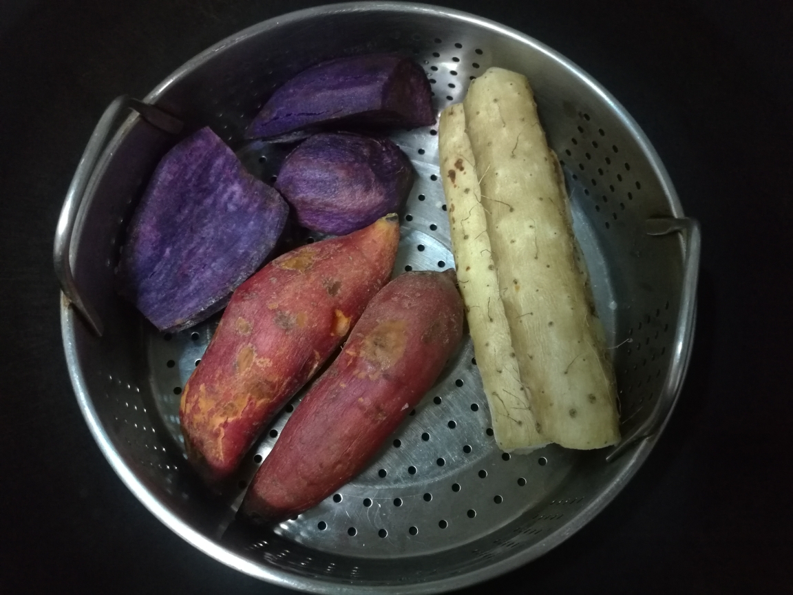 紫薯金银糕的做法 步骤1
