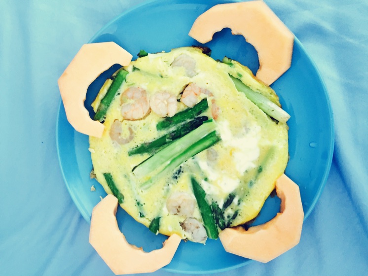 芦笋虾仁早餐蛋饼