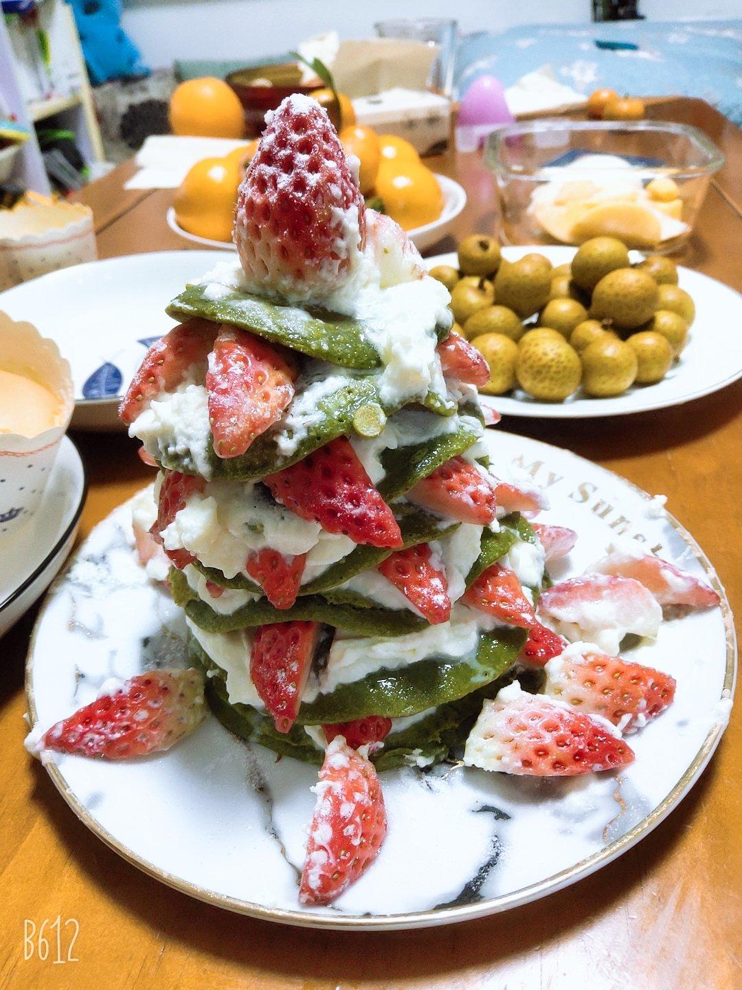 免烤箱❗️高颜值巨好吃的圣诞树松饼蛋糕🎄手把手教你做，让我们一起快乐过圣诞。