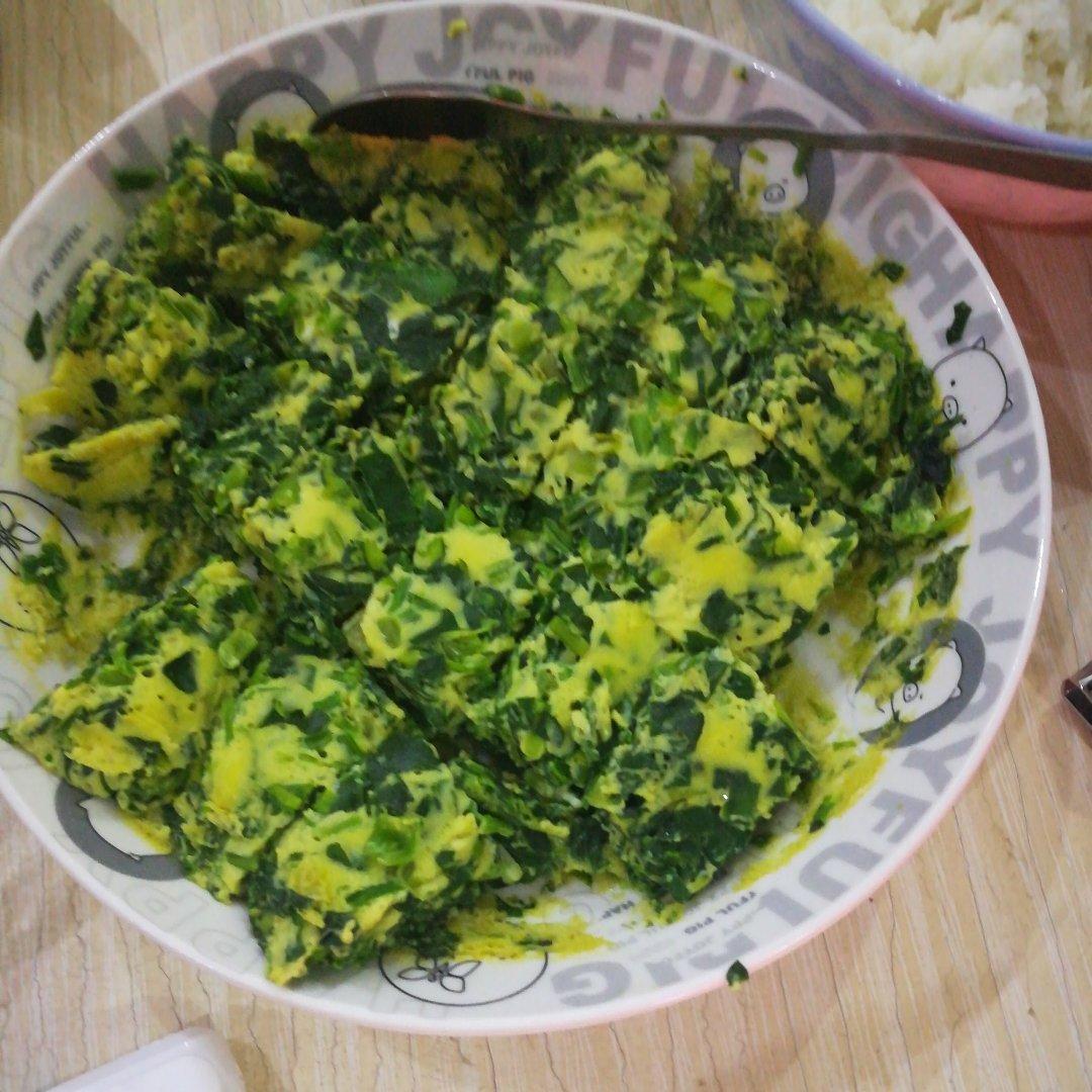 蘸汁菠菜鸡蛋糕——春季养生多吃菠菜