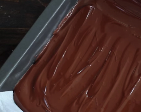 免烤巧克力花生酱小方 / No-Bake Chocolate Peanutbutter Bars的做法 步骤5