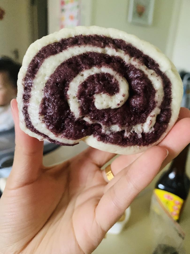黑米双色馒头花卷（一次发酵）