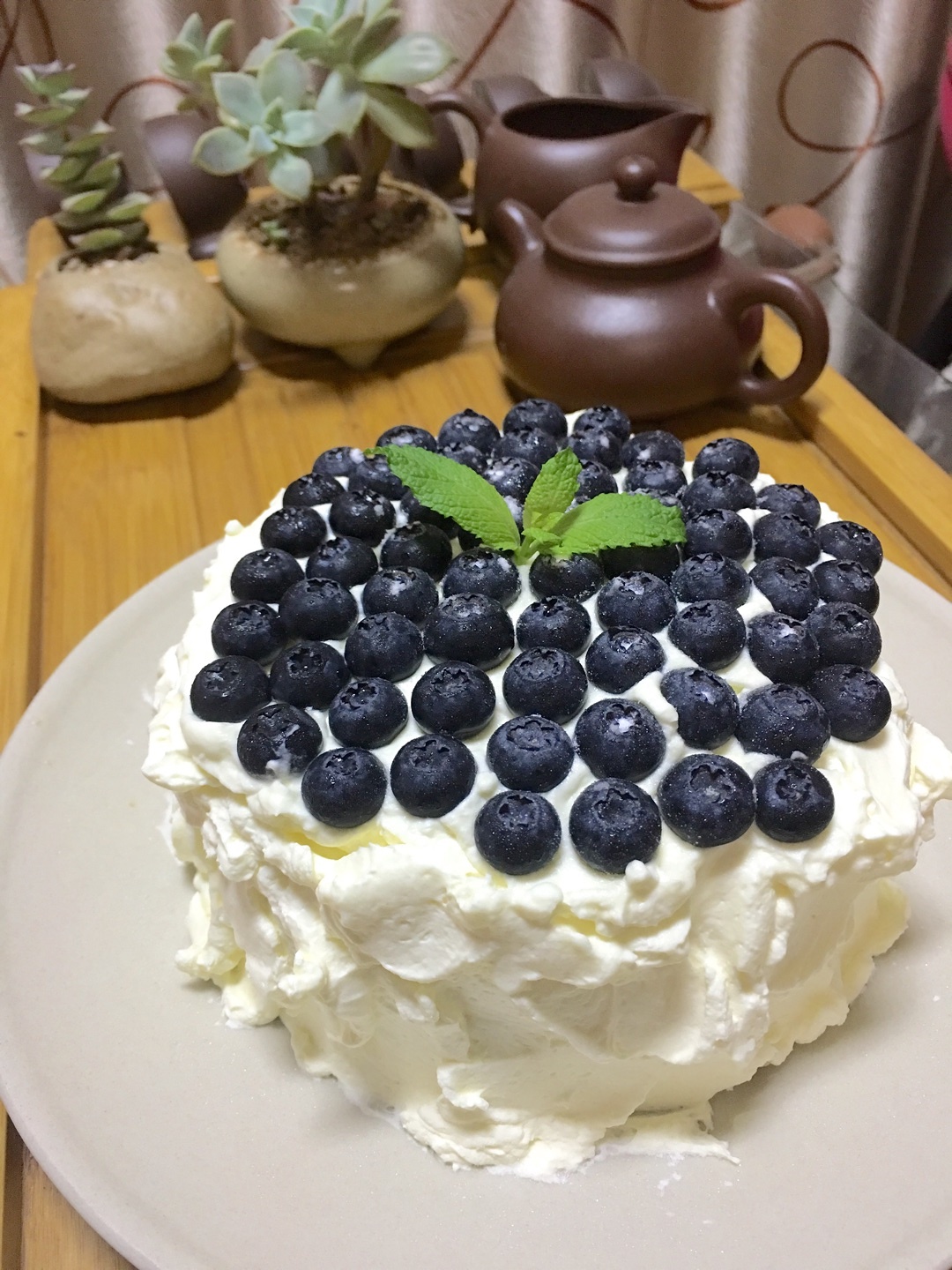 超简单ｸﾞｯ!(๑•̀ㅂ•́) ✧）蓝莓冰激凌蛋糕的做法 步骤6