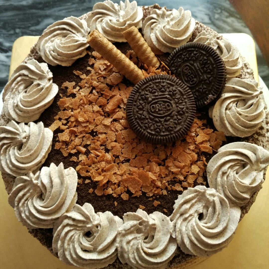 candy大熊猫做的奥利奥咸奶油草莓蛋糕