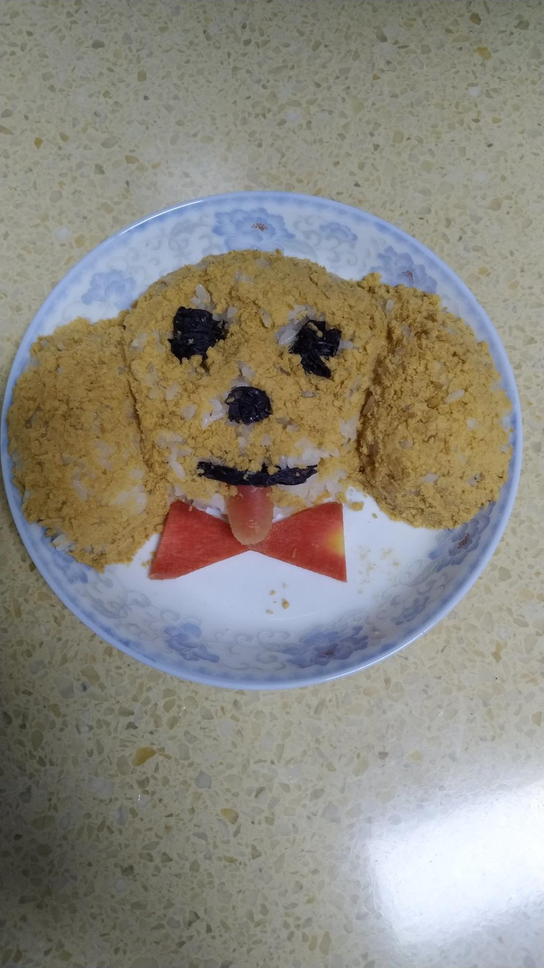 哄娃人气早餐【咸蛋黄肉松饭团】泰迪版-每天都是六一节