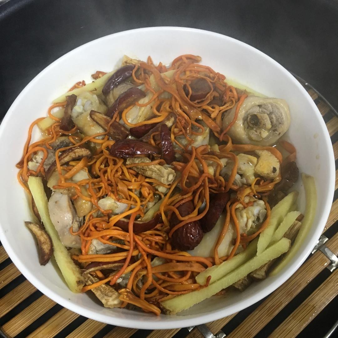 虫草花蒸鸡