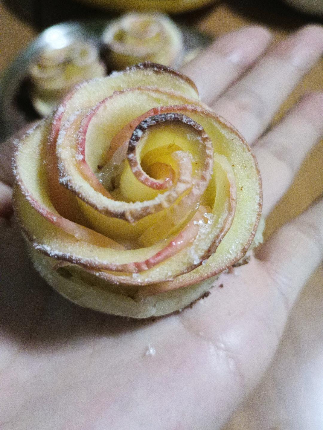 玫瑰花苹果挞🍎（蛋挞皮版超简单易做）
