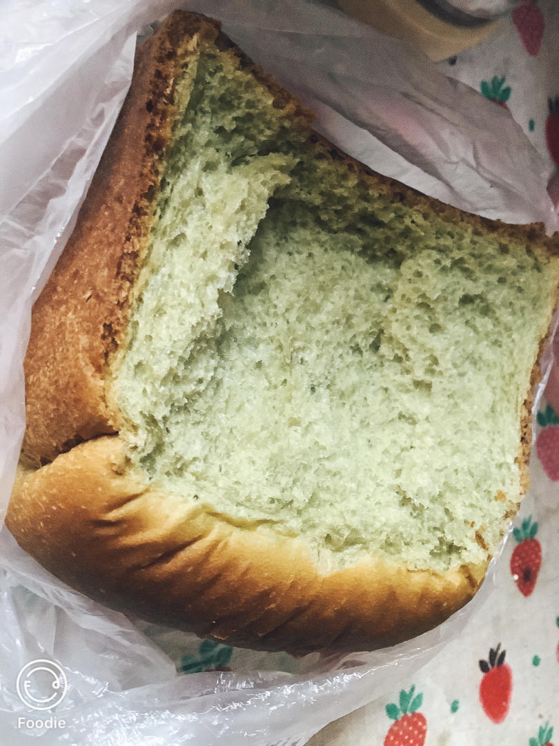 抹茶淡奶油吐司 中种法
