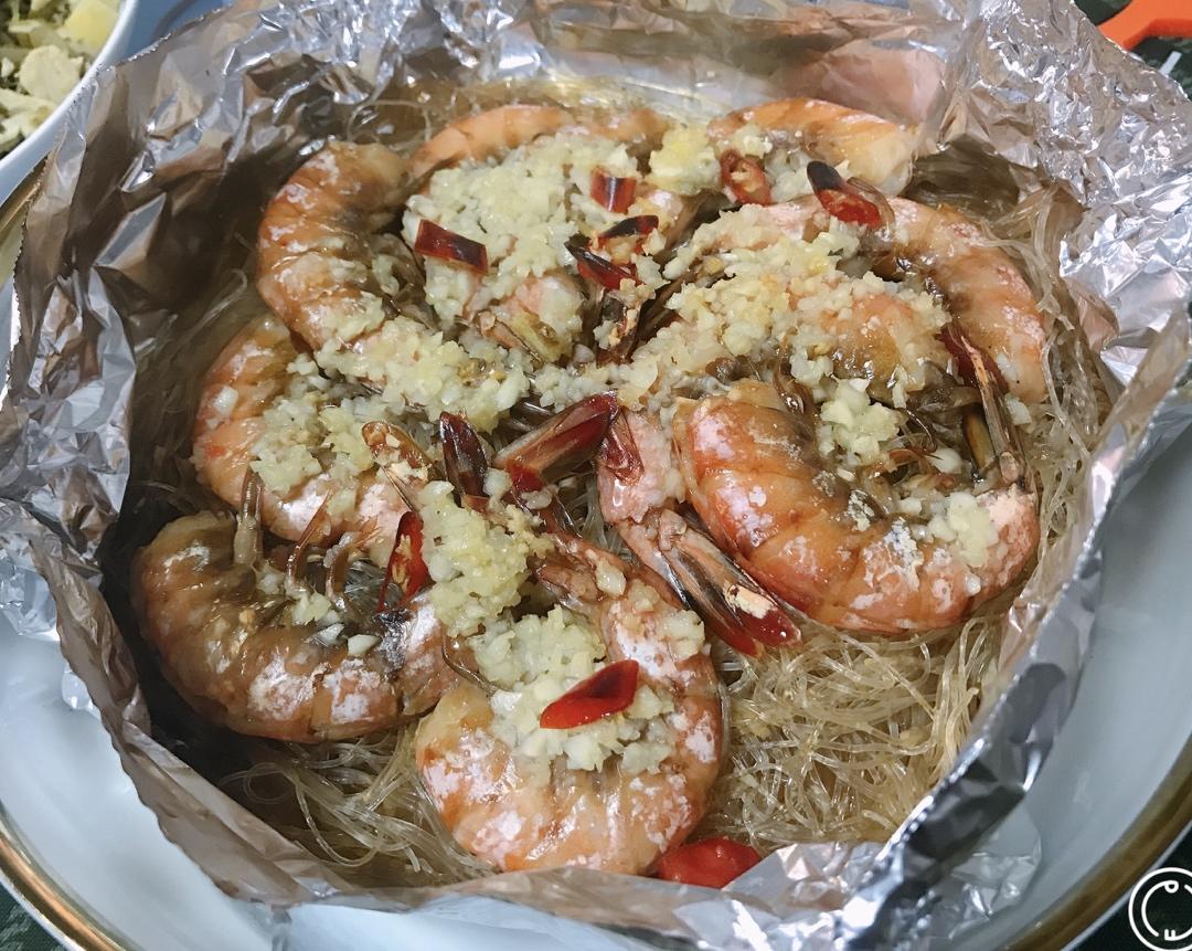 蒜蓉粉丝烤虾