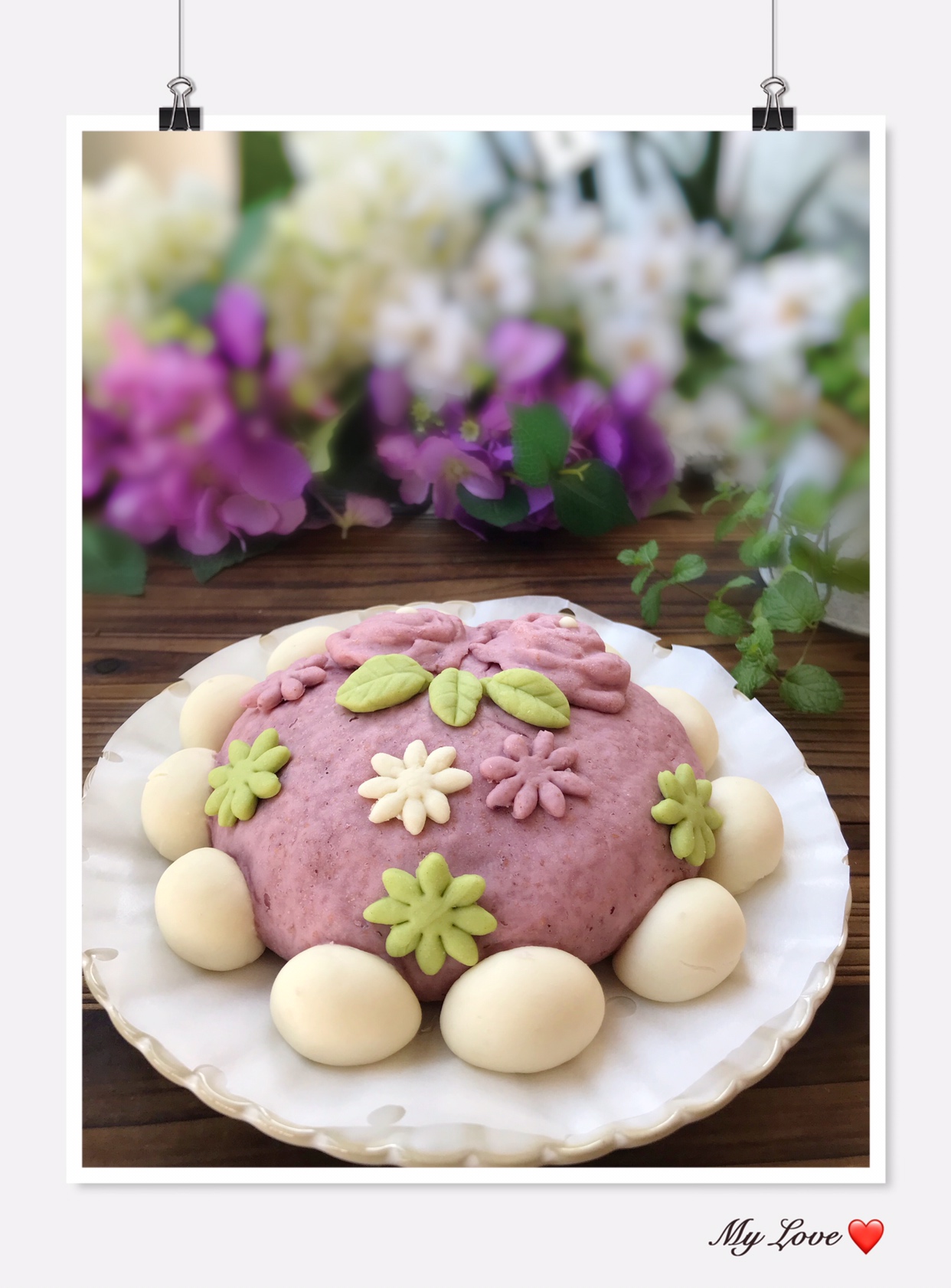 紫薯全麦馒头（生日蛋糕版）的做法