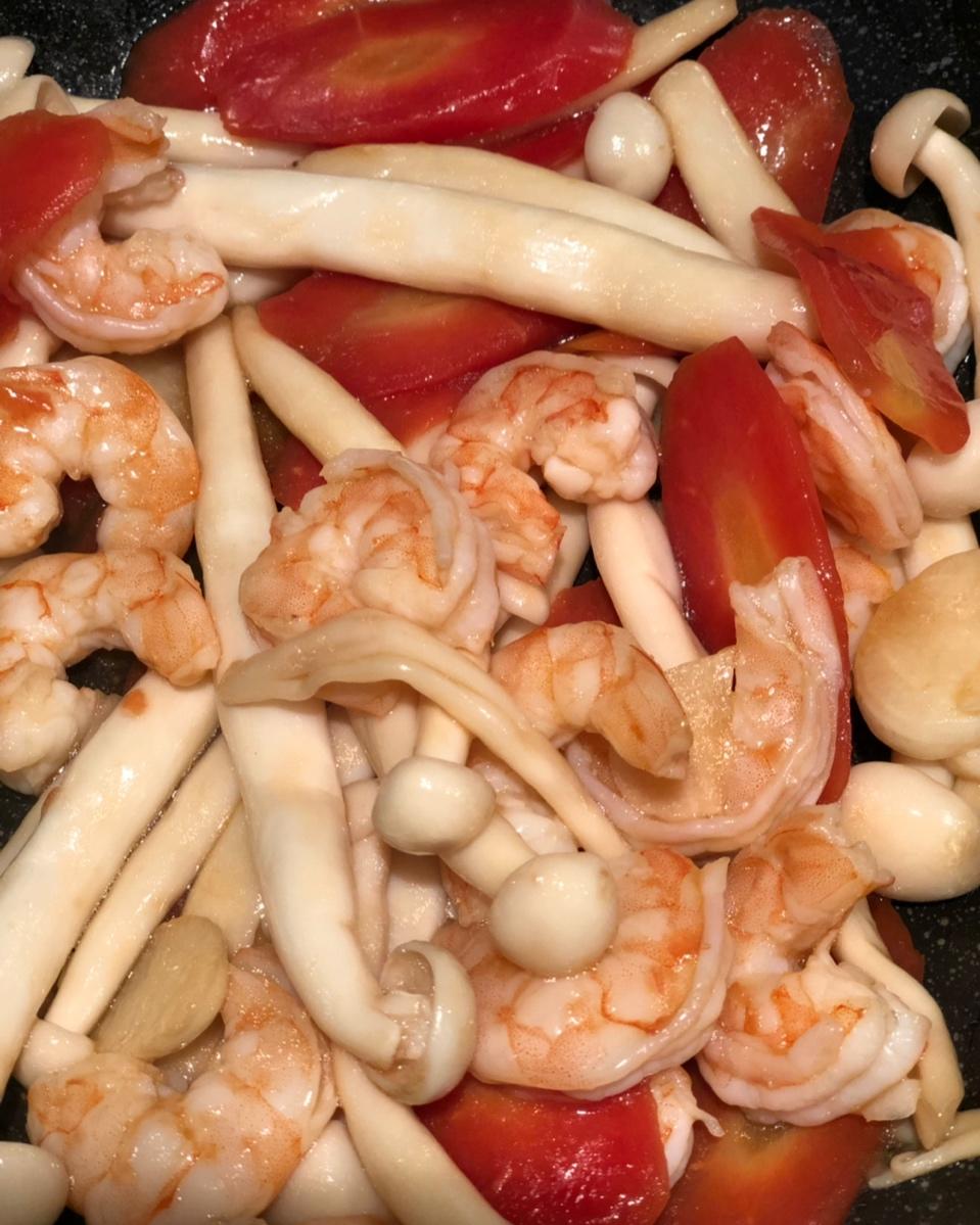 耗油虾仁白玉菇（快手小炒）